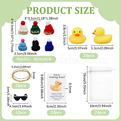 24 Sets Plastic Duck Display Decotation&nbsp;DJEW-PH0002-19