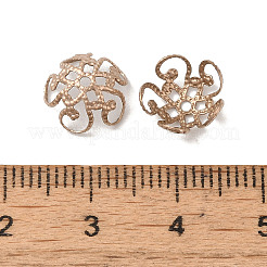 304ステンレススチールビーズキャップ  花  ローズゴールド  10.5x9.5x4.5mm  穴：1.2mm&nbsp;STAS-P363-07RG