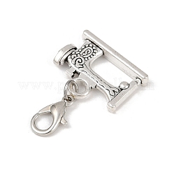 9Pcs 9 Styles Sewing Tools Tibetan Style Alloy Pendant Decorations&nbsp;HJEW-JM03581