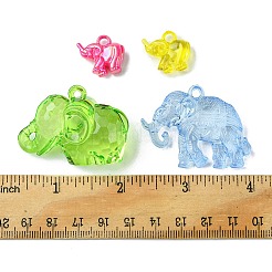 20Pcs 4 Styles Transparent & AB-Color Plated Acrylic Pendants&nbsp;TACR-FS0001-44