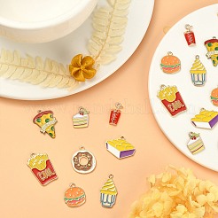 40Pcs 8 Styles Alloy Enamel Pendants&nbsp;ENAM-CJ0003-39