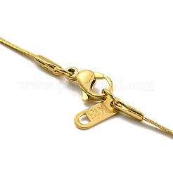 Ion Plating(IP) 304 Stainless Steel Flat Snake Chain Necklaces&nbsp;NJEW-P285-05G