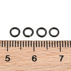 304ステンレススチールオープン丸カン  イオンプレーティング（ip）  ブラック  4x0.7mm  内径：2.4mm  21ゲージ&nbsp;SA-CBAF81C-01D-EB