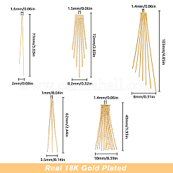 10Pcs 5 Style Brass Chain Tassel Big Pendants&nbsp;KK-HY0003-24