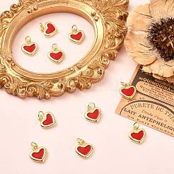10Pcs Brass Enamel Charms&nbsp;KK-SZ0003-35