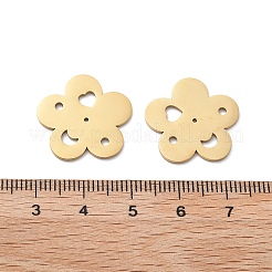 304 Stainless Steel Laser Cut Hollow Flower Connector Charms&nbsp;STAS-M111-10G
