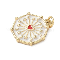 Brass Enamel Pendants&nbsp;KK-C110-03G