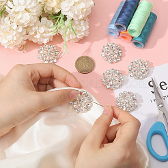 6Pcs Alloy Rhinestone Shank Buttons&nbsp;BUTT-MA0001-06