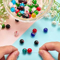 Handmade Lampwork Beads Strands&nbsp;LAMP-SZ0001-74C
