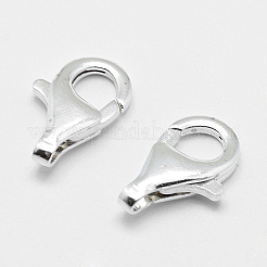 925スターリングシルバーカニカン  銀  16x10x4mm  穴：1.5mm&nbsp;STER-G019-04-16mm