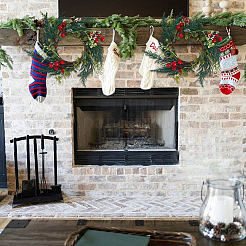 PP Plastic and Foam and Wire Christmas Wreath&nbsp;AJEW-WH20060-21