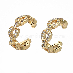 Brass Cubic Zirconia Cuff Earrings&nbsp;EJEW-R114-008G-NF