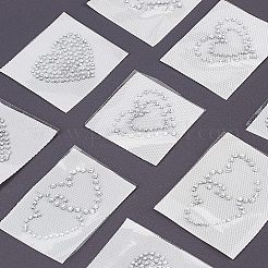 ホットフィックス用デコシート  マスクと衣装のアクセサリー  ハート  クリスタル  37~53x31~35mm  12個/セット&nbsp;DIY-FG0001-45