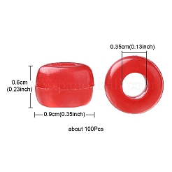 プラスチックビーズ  蓄光ビーズ  ロンデル  ミックスカラー  9x6mm  穴：3.5mm&nbsp;KY-YW0001-34