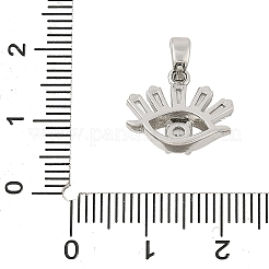 Brass Micro Pave Cubic Zirconia Pendants&nbsp;KK-U056-02P