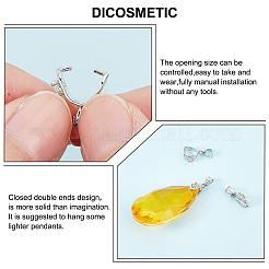 ラックメッキ真鍮アイスピックとピンチベイル70個  長持ちメッキ  プラチナ  12x3mm  穴：4x4.5mm  ピン：1mm&nbsp;KK-DC0001-89