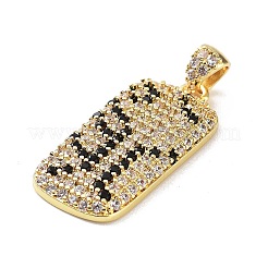 Rack Plating Brass Micro Pave Cubic Zirconia Pendants&nbsp;KK-P247-06G