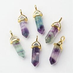 Natural Fluorite Pointed Pendants&nbsp;G-G902-A07