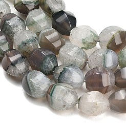天然石瑪瑙ビーズ連売り  ランタン  14~17x12.5~15.5x11~14.5mm  穴：1~1.4mm  約26個/連  15.51''（39.4センチメートル）&nbsp;GG-L001-G01-01A