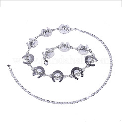 Alloy Cattle Horseshoe Link Chain Belts for Women&nbsp;FS-WGA1F19-02