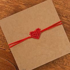 Handmade Minimalist Woven Heart Friendship Adjustable Polyester Cord Bracelets for Unisex&nbsp;LU3037