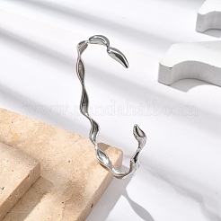 304 Stainless Steel Cuff Bangles for Women&nbsp;BJEW-B108-14P