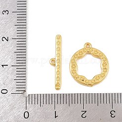 Flat Round Brass Toggle Clasps&nbsp;KK-G548-36