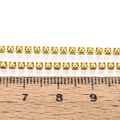 鉄とABS樹脂製の模造パールカップチェーン  ゴールドカラー  スプールで  ゴールド  2x2x2mm  約30.00フィート（9.14m）/ロール&nbsp;CH-T007-01A-02