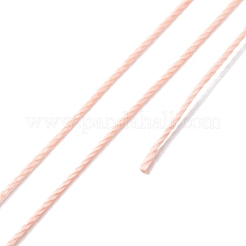 ラウンドワックスポリエステル糸ストリング  マイクロマクラメコード  ツイストコード  革縫い用  ライトサーモン  0.65mm  約87.48ヤード（80m）/ロール&nbsp;YC-D004-02D-017
