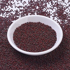 MIYUKIラウンドロカイユビーズ  日本製シードビーズ  （rr4513)不透明な赤いピカソ  11/0  2x1.3mm  穴：0.8mm  約5500個/50g&nbsp;SEED-X0054-RR4513