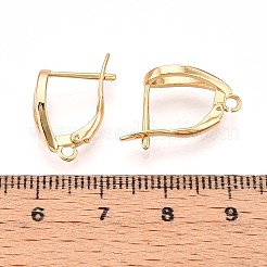 真鍮製フープピアスの発見  鉛フリー＆ニッケルフリー＆カドミウムフリー  ティアドロップ  18KGP本金メッキ  19x6x13mm  穴：1.6mm  ピン：1mm&nbsp;KK-N261-35G