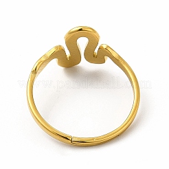 Ion Plating(IP) 304 Stainless Steel Snake Adjustable Ring for Women&nbsp;LS-RJEW-B027-25G