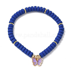 Butterfly Alloy Enamel Charm Bracelet for Teen Girl Women&nbsp;BJEW-JB06917