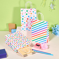 12Pcs 3 Styles Rectangle Paper Gift Bags&nbsp;ABAG-TA0001-84