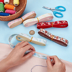 25 Yards 5 Colors Polyester Ribbons&nbsp;SRIB-ME0001-05