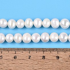 天然養殖淡水パールビーズ連売り  ポテト  乳白色  6~7.5mm  穴：0.6mm  約54~56個/連  13.98~14.17インチ（35.5~36cm）&nbsp;PEAR-N013-06R-01