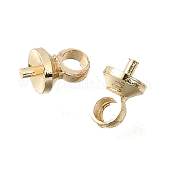 Brass Cup Pearl Peg Bails Pin Pendants&nbsp;KK-C258-11LG
