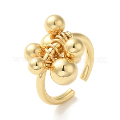 Brass Open Cuff Rings for Women&nbsp;RJEW-M169-02G