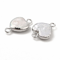 Baroque Natural Keshi Pearl Connector Charms&nbsp;PEAR-P004-26P