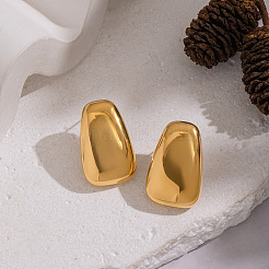 Trapezoid 304 Stainless Steel Stud Earrings&nbsp;MY4653