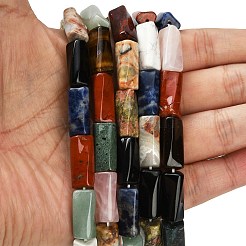 Natural Mixed Gemstone Beads Strands&nbsp;G-C220-A01-9x20mm