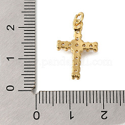 Rack Plating Brass Micro Pave Cubic Zirconia Pendants&nbsp;ZIRC-F142-40G