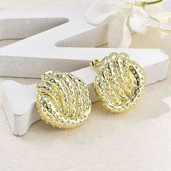 Brass Stud Earrings for Women&nbsp;EJEW-U035-01G