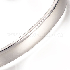 304 Stainless Steel Cuff Bangles&nbsp;STAS-I110-10-8mm