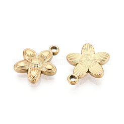 304 Stainless Steel Flower Charms&nbsp;STAS-T069-32G