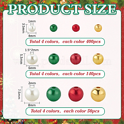 2360Pcs Christmas ABS Plastic & Acrylic Beads&nbsp;DIY-PH0035-33