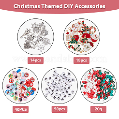 Christmas Themed DIY Jewelry Making Finding Kit&nbsp;DIY-FH0005-65