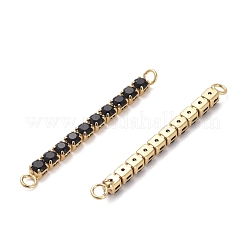 Brass Micro Pave Cubic Zirconia Links&nbsp;KK-I658-24A