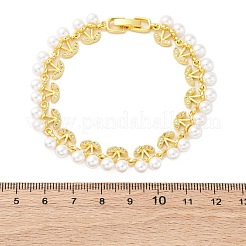 Cherry Brass Micro Pave Clear Cubic Zirconia Link Bracelets for Women&nbsp;BJEW-G740-02G
