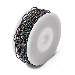 304 Stainless Steel Textured Paperclip Chains&nbsp;CHS-P029-01RC